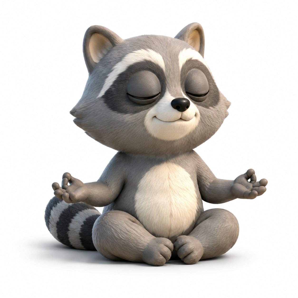 Calm raccoon