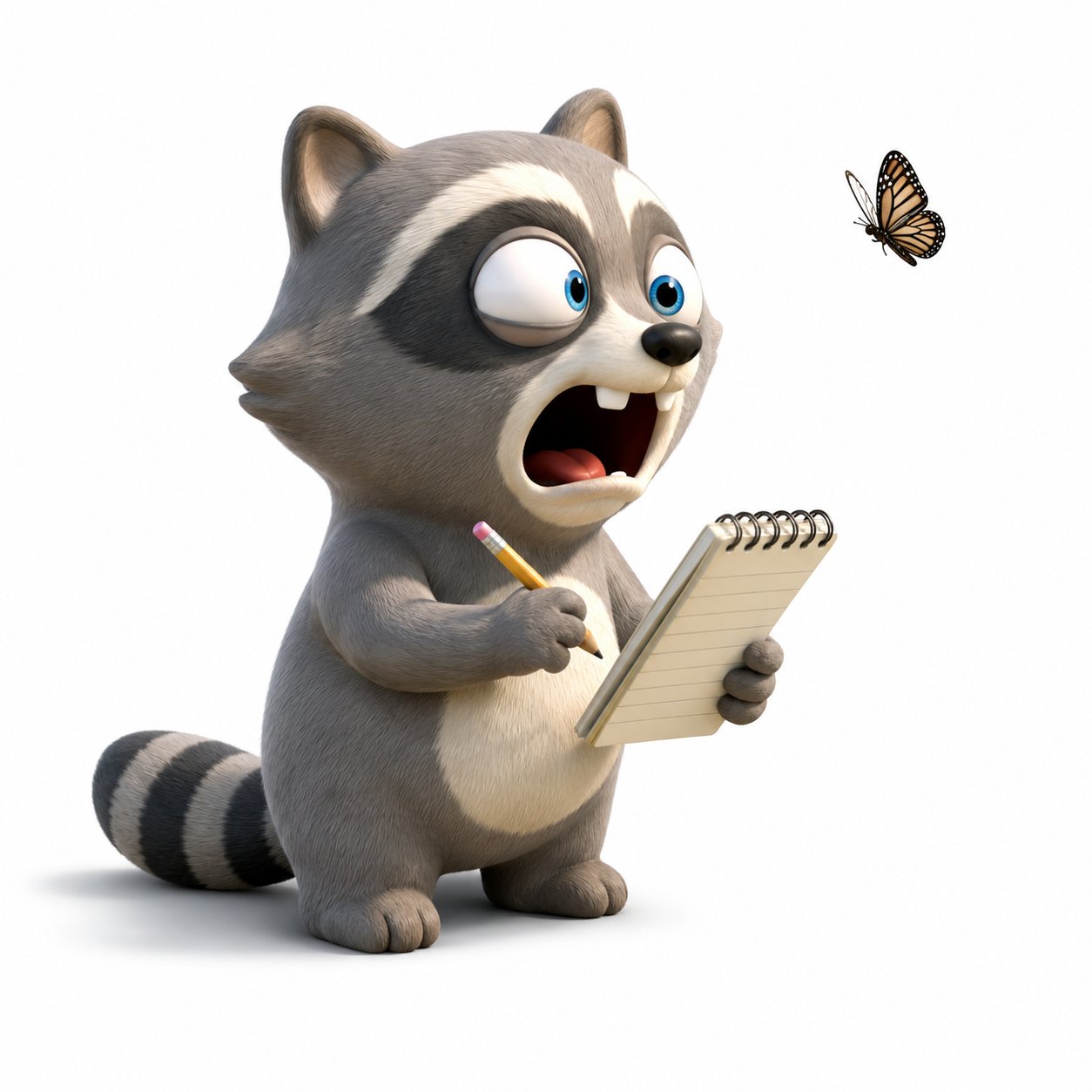 Distracted raccoon