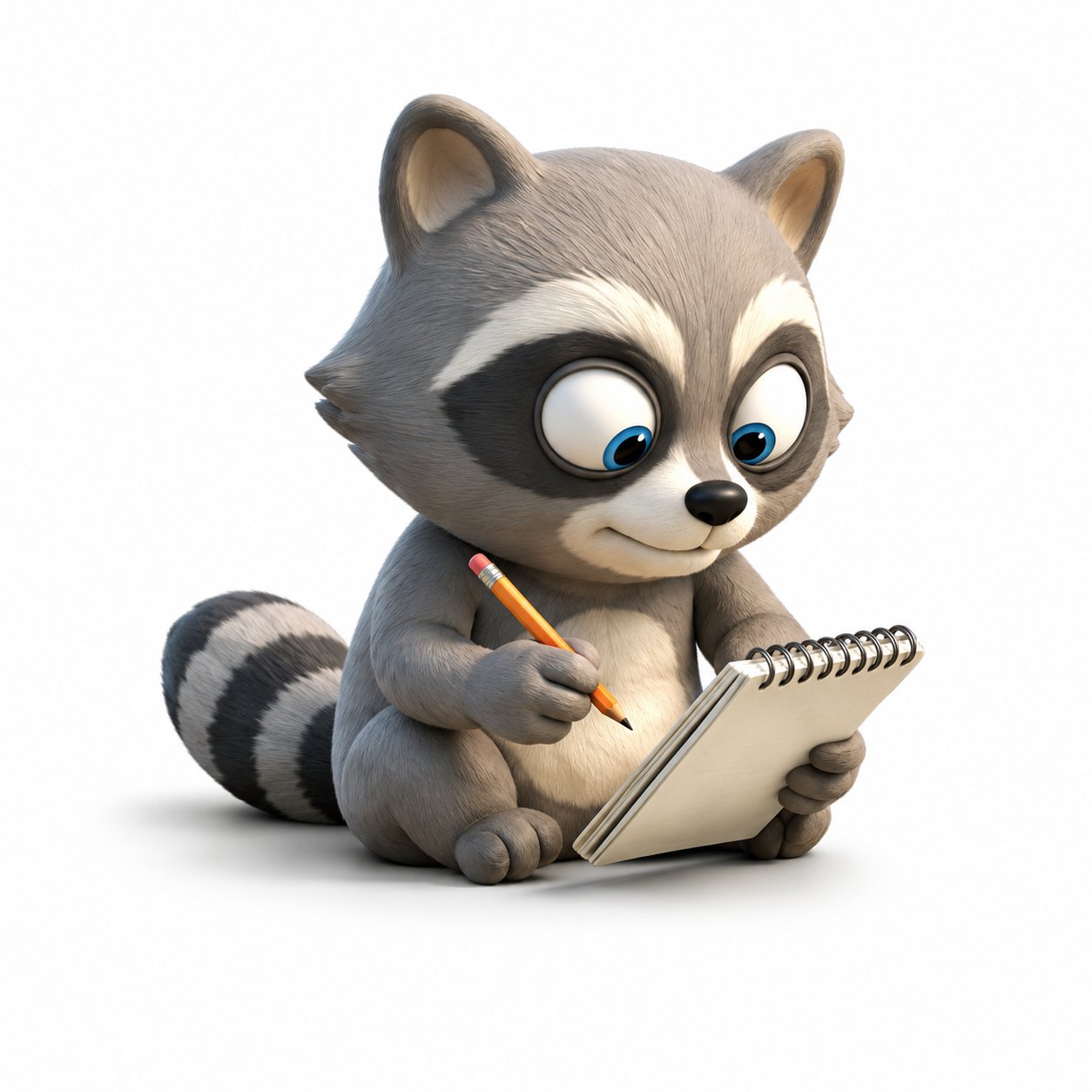 Focused raccoon