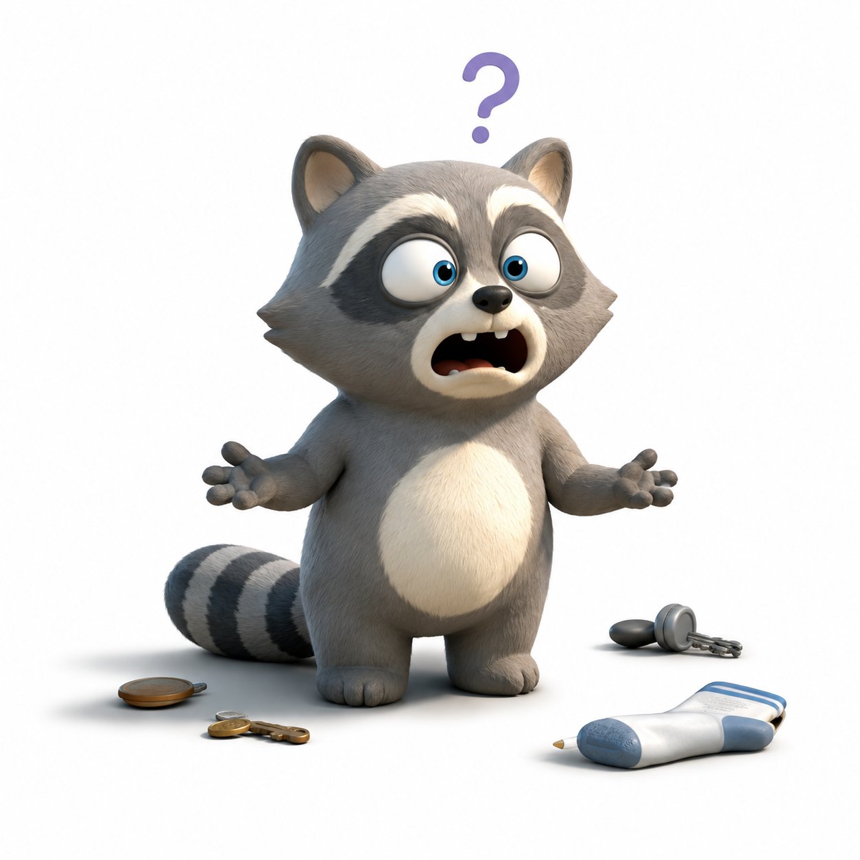 Forgetful raccoon