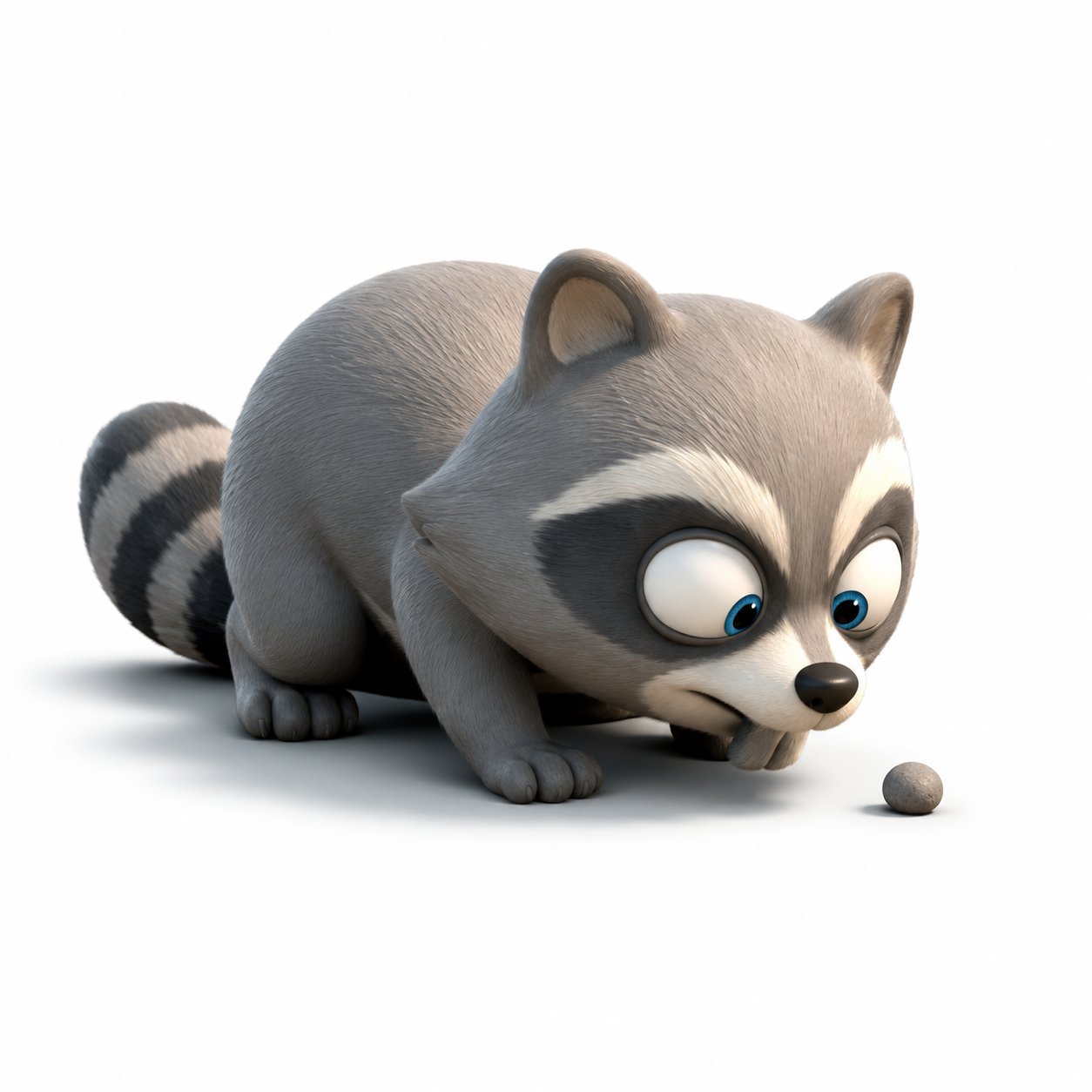 Hyperfocused raccoon